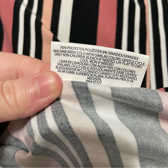 Striped Wrap-Front Dress - Picture 7 of 8